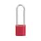 Panduit Aluminum Body Padlock, Long Shackle, Red PSL-7-LS - alternate 4